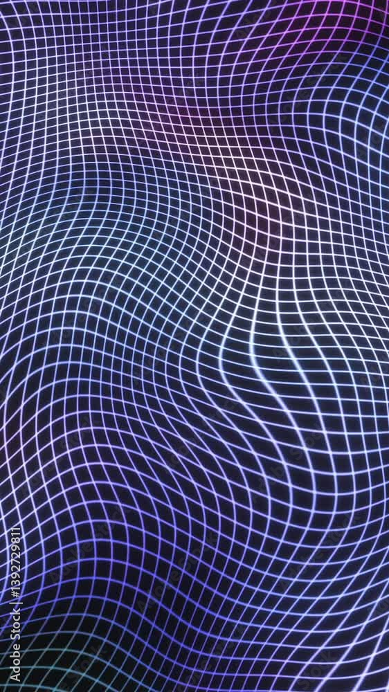 An Abstract Wavy Grid Pattern Featuring Rich Purple and Blue Color Tones and Shades. Motion An Abstract Wavy Grid Pattern Featuring Rich Purple and Blue Color Tones and Shades. Motion