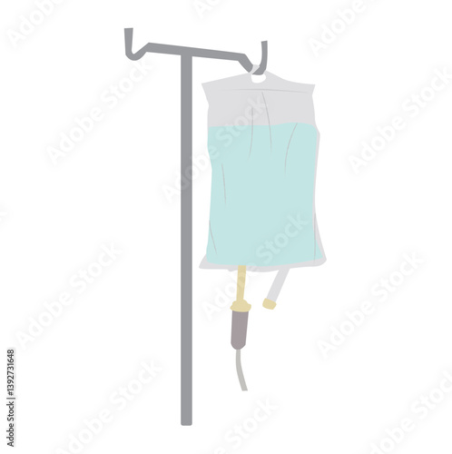 infusion.Medical dropper. bottle and syringe hanging on pole.