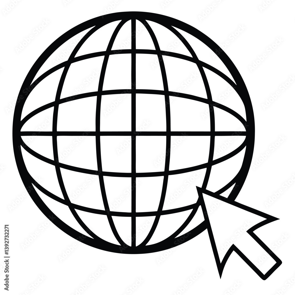 globe with arrow