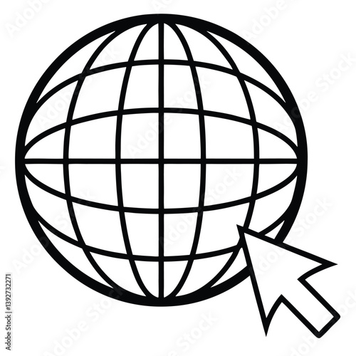 globe with arrow