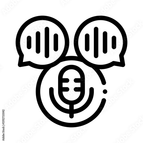 voice assistant line icon
