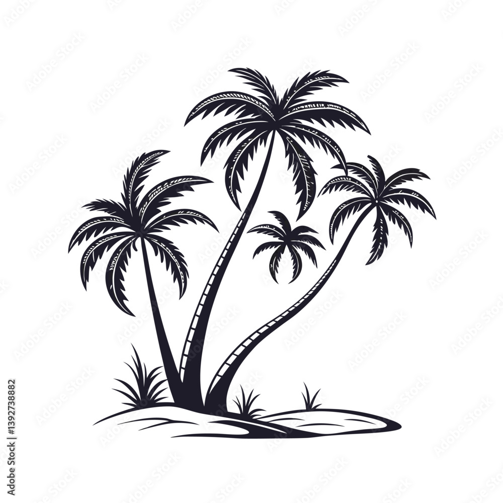 Fototapeta premium Bird of Paradise Silhouette Elegant Tropical Flower Design. 