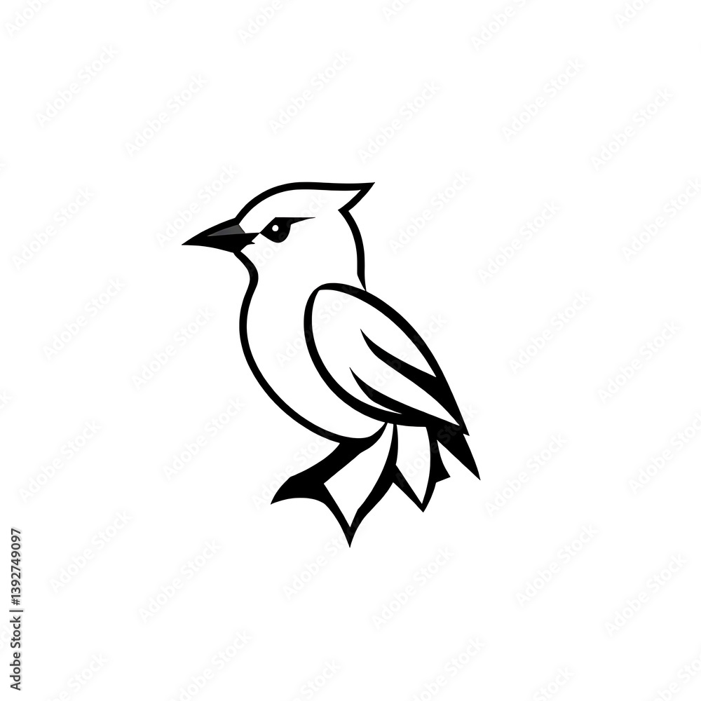 Obraz premium vector illustration of a bird