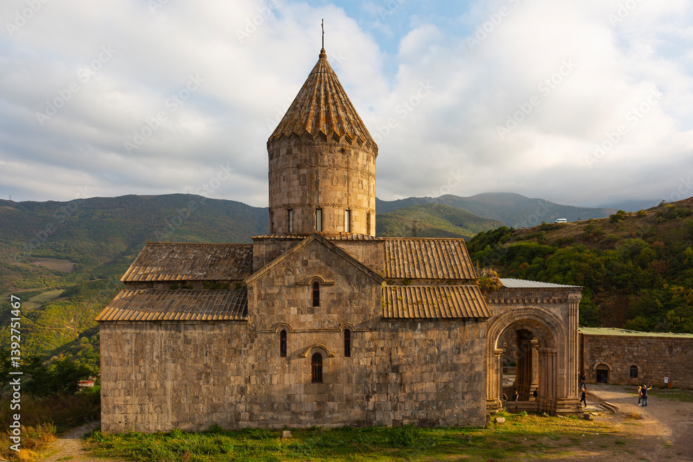 Ancient monastery in autumn day. Tatev. Armenia
