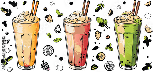 Refreshing Summer Fruit Smoothies Delicious Iced Drinks