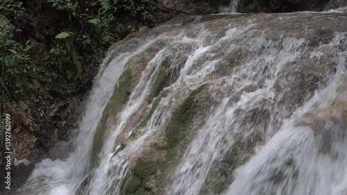 beautiful waterfall in one of the most popular tourist destinations in the city of Yogyakarta 