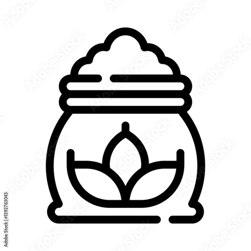 whole wheat line icon