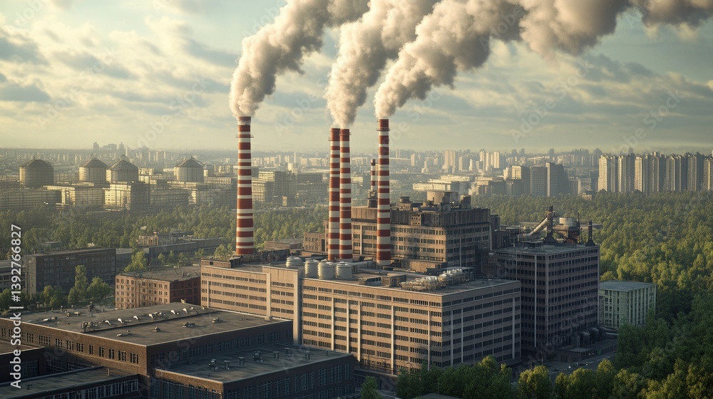 Air pollution impact on environment.