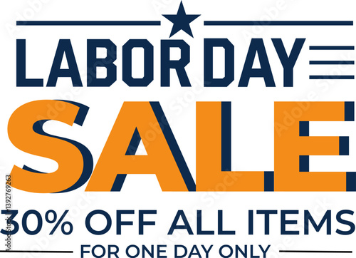 Labor day sale vector design