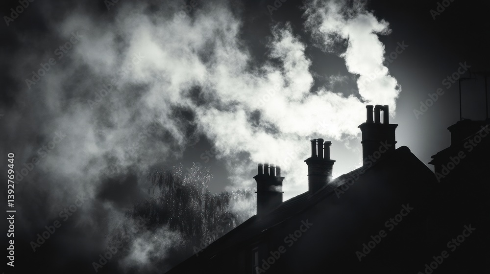 Air pollution impact on environment.