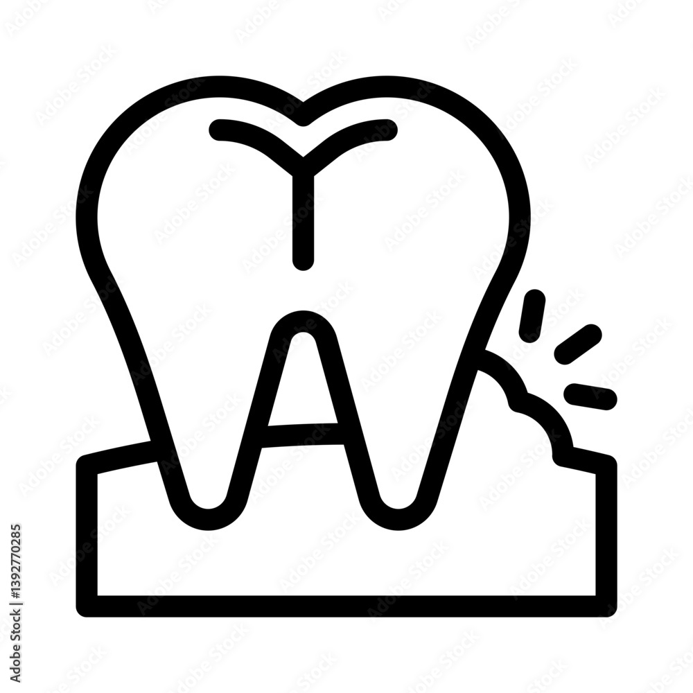 Fototapeta premium gum line icon