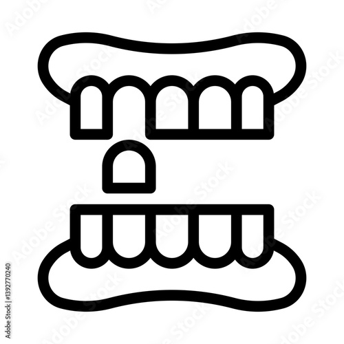 dentures line icon