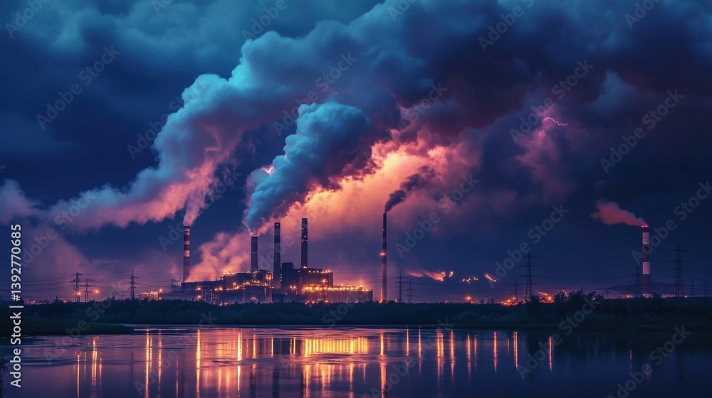 Air pollution impact on environment.