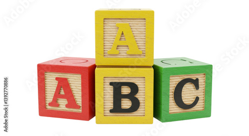 Konstfotografi Isolated abc blocks