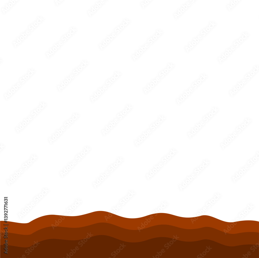 Obraz premium Brown Banner Page Edge Shape