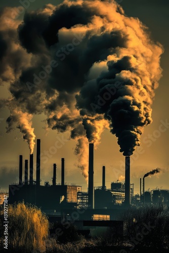 Obraz na płótnie Air pollution impact on environment. w salonie