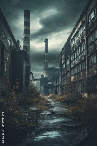 Obraz na płótnie Air pollution impact on environment. w salonie