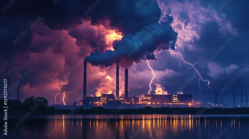 Air pollution impact on environment.