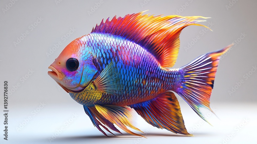 Fototapeta premium Chromatic aquatic spectacle: A dazzling display of colors in marine life