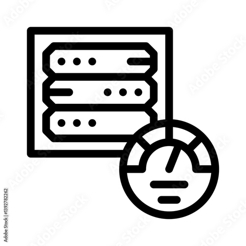 dedicated server line icon