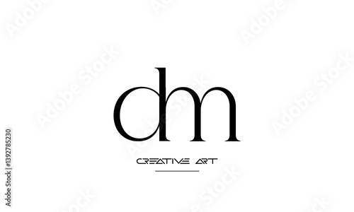 MD, DM, M, D abstract letters logo monogram