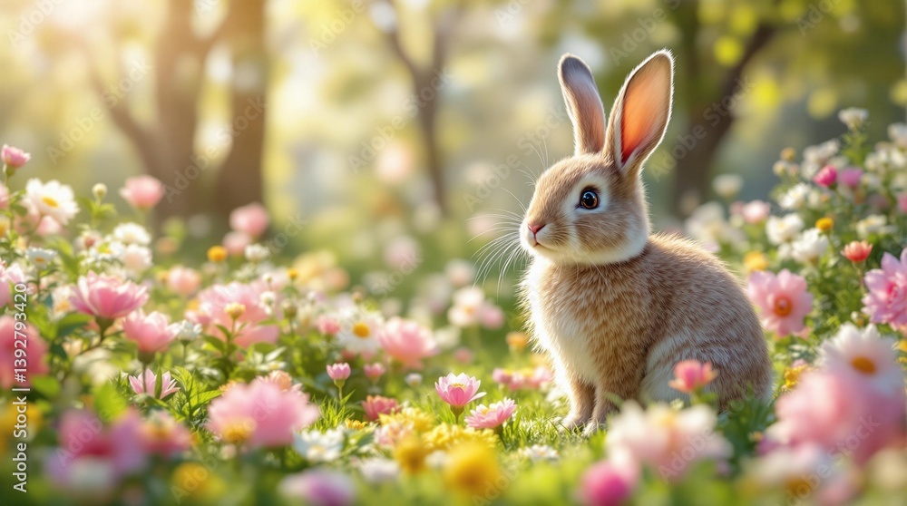 Easter bunny and Easter eggs Easter bunny and Easter eggs