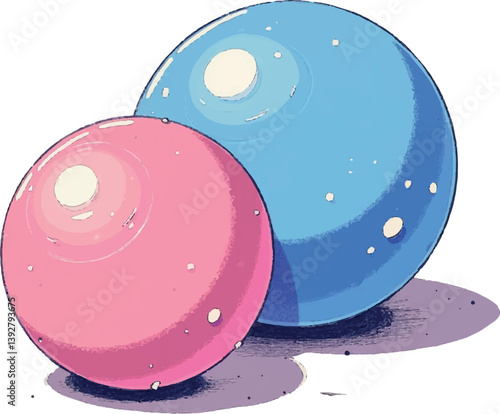 Two layers pink and blue