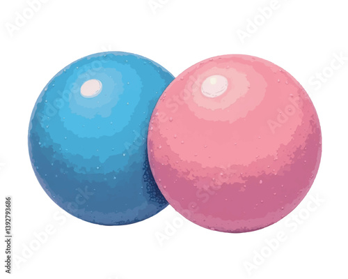 Two layers pink and blue