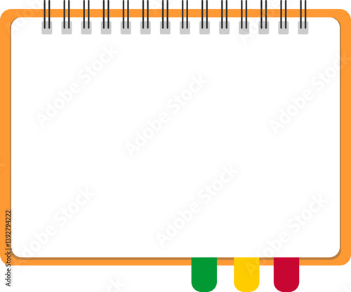 colorful blank notebook