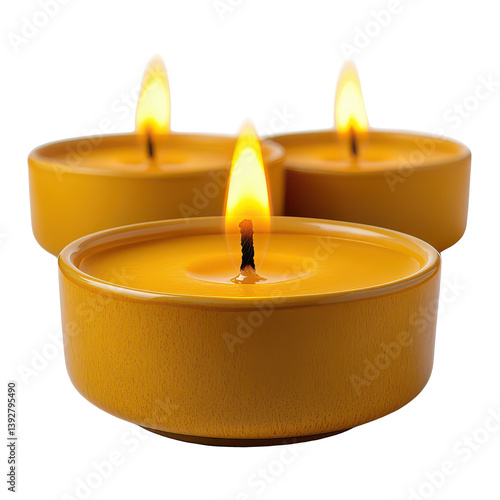 Citronella candles isolated on transparent background
