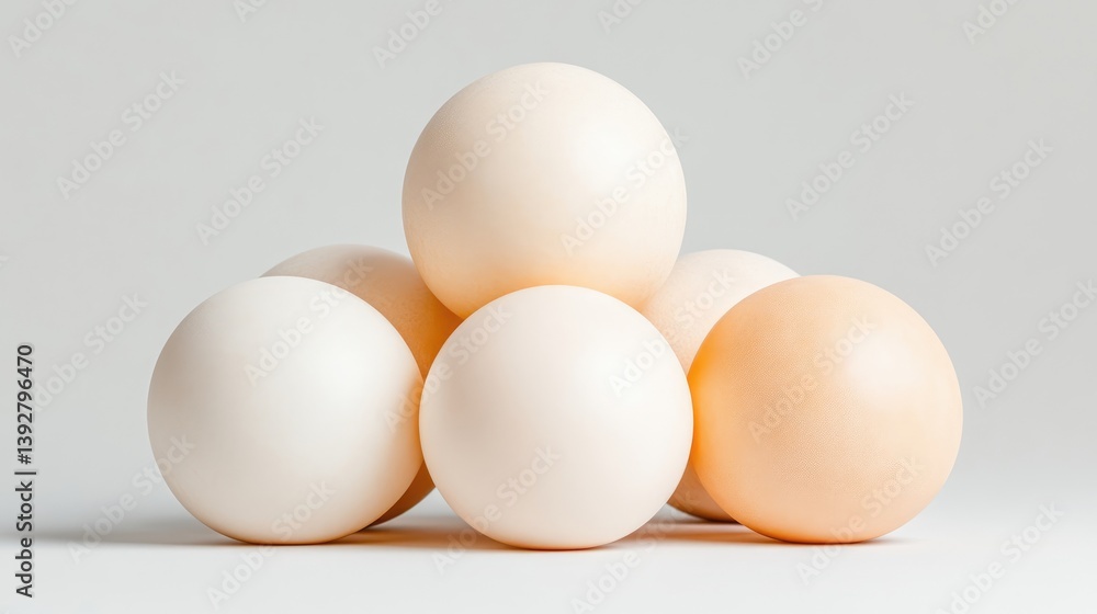Eggs arranged in a pyramid Eggs arranged in a pyramid