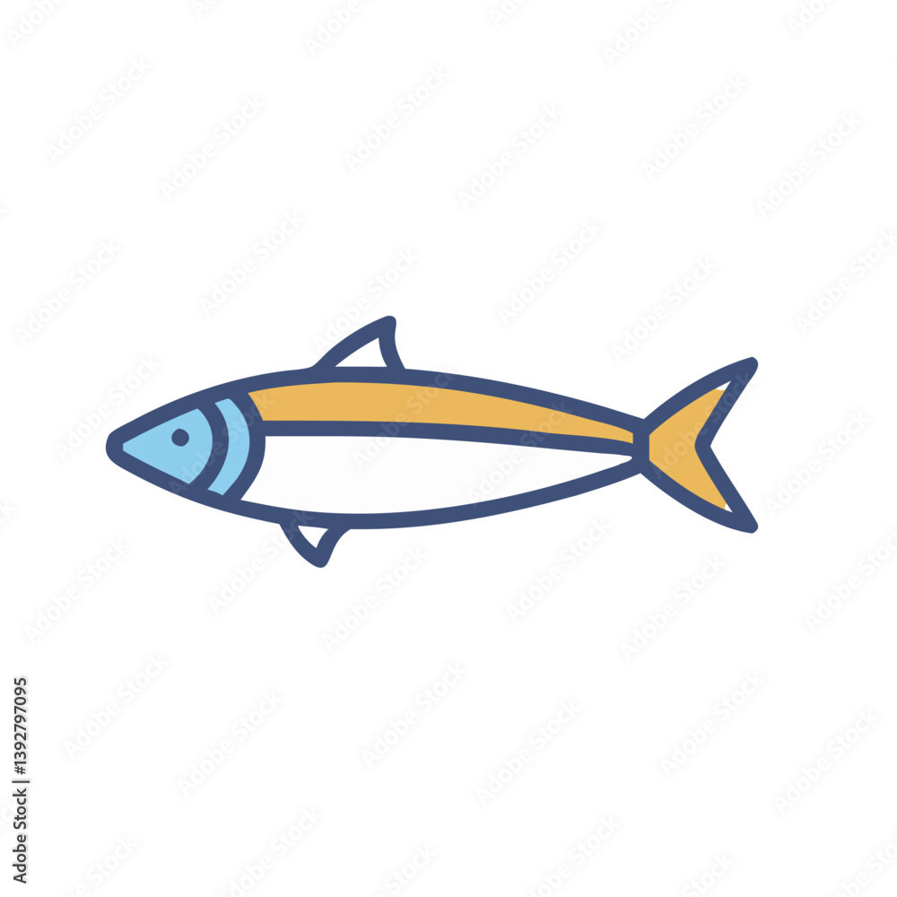 Authentic Anchovy Fish Graphic Design Authentic Anchovy Fish Graphic Design