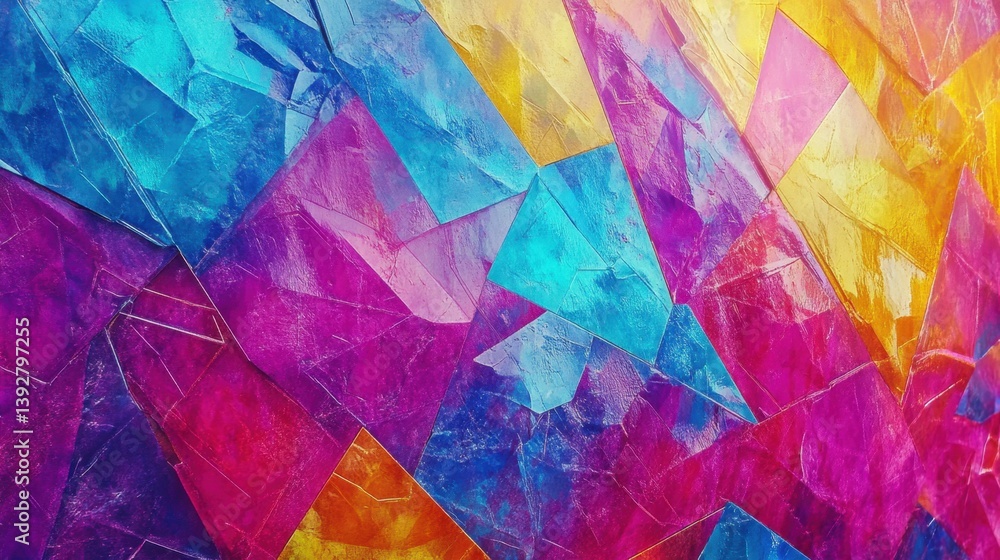 Colorful geometric polygonal background with vibrant gradient shades. Colorful geometric polygonal background with vibrant gradient shades.