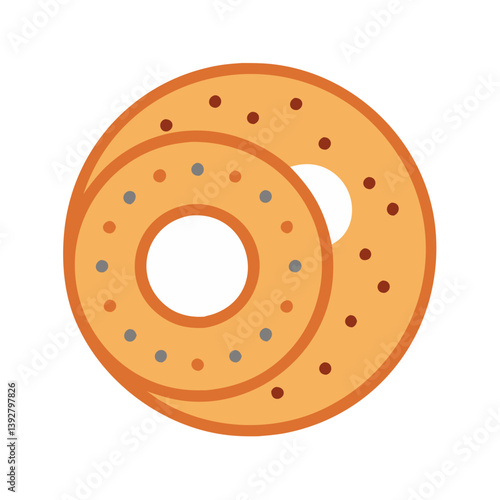  Bagel Illustration with Delicious Toppings
