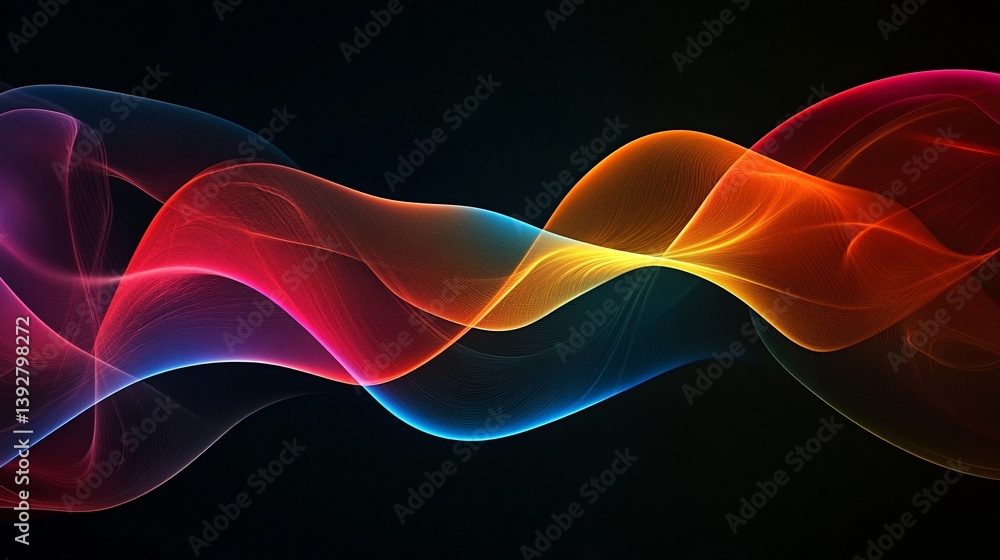 Obraz premium Ethereal Smoke Dance: Abstract Swirls on Dark Background