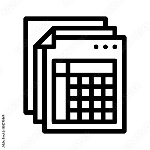 spreadsheet line icon