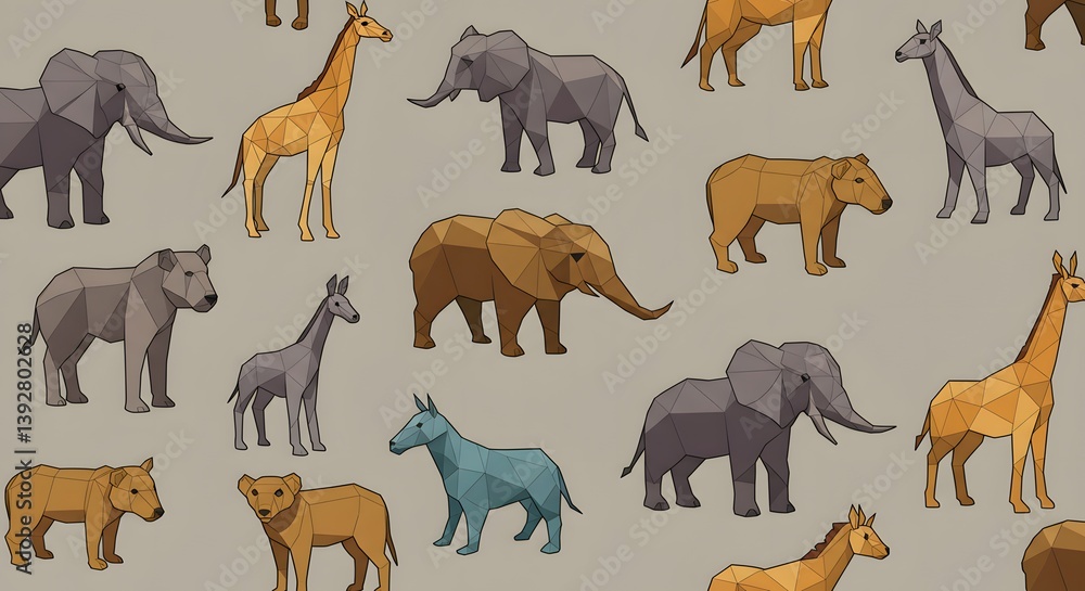 Obraz premium Seamless pattern with bears in forest background