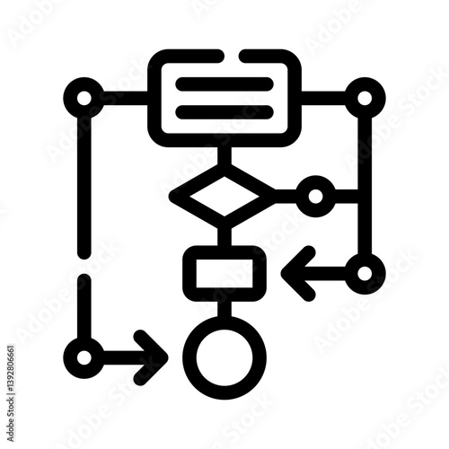 ER diagram line icon