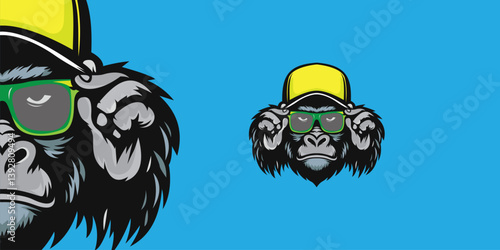 Fierce Gorilla Mascot Logo - Powerful Vector Design