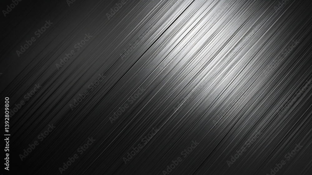 Sleek dark brushed metal surface with linear pattern and subtle highlights Sleek dark brushed metal surface with linear pattern and subtle highlights