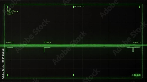 心電図の波形のアニメーション - ノイズのあるサイバー的なデザインの動画素材