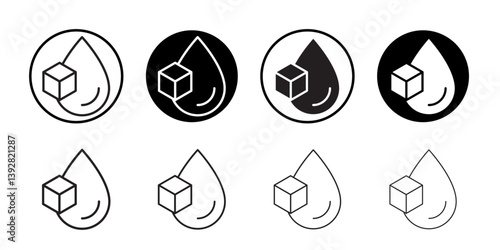 Blood sugar icon vector logo set collection for web app ui