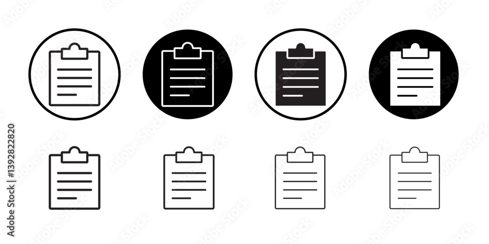 Clipboard icon vector logo set collection for web app ui Clipboard icon vector logo set collection for web app ui