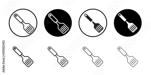Cooking spatula icon vector logo set collection for web app ui