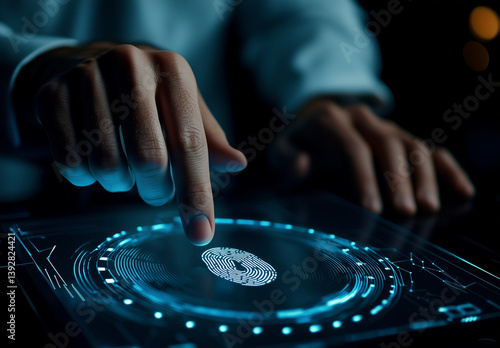 Hand Interacting with Digital Graphs on Touchscreen