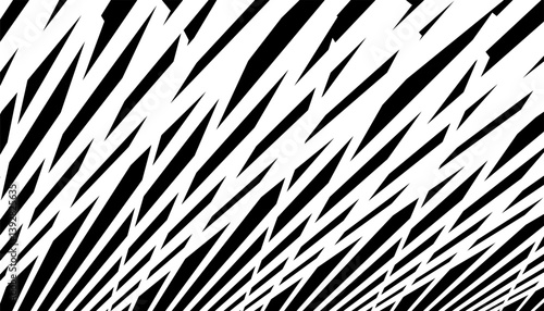 Black and white abstract geometric pattern with sharp shape for sporty background and jersey design 