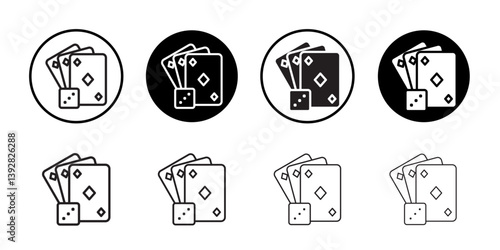 Gambling icon vector logo set collection for web app ui