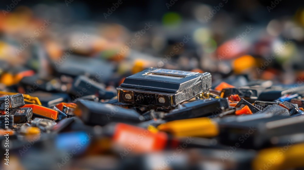 Used batteries. Electronic waste to be disposed.