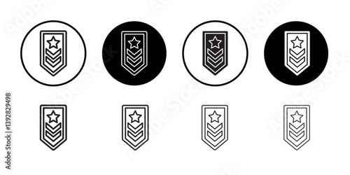 Military Rank icon vector logo set collection for web app ui