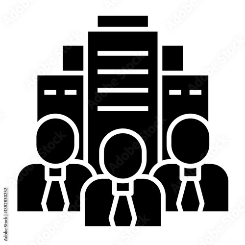 Corporate Leadership  Icon Element For Design	